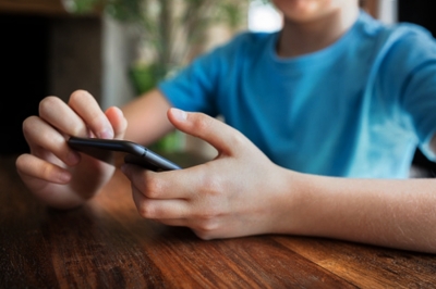 Boy with mobile