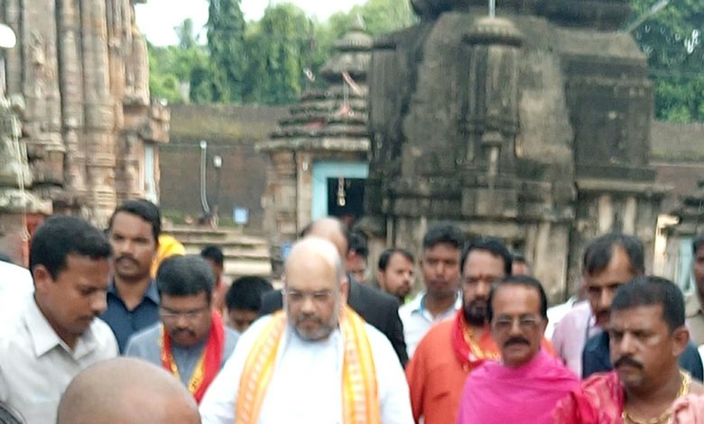 Amit Shah Lingaraj temple