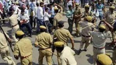 Police Lathi Charge