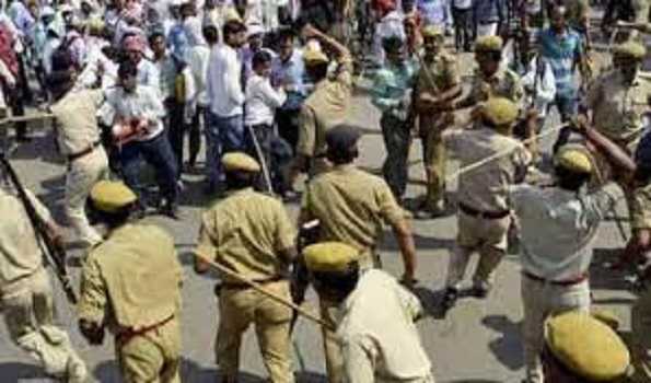 Police Lathi Charge