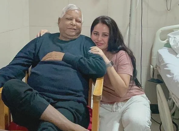 Rohini_Acharya with Lalu