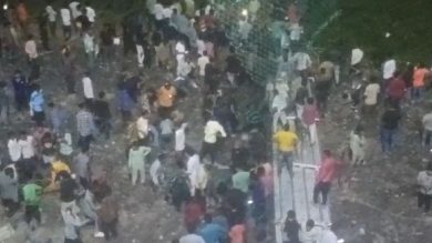 Hanging bridge collapse