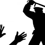Police bashing woman