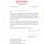 Sarad Pawar writes to PM