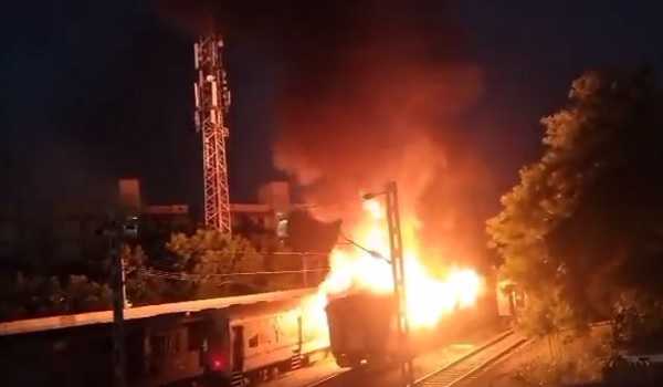 Train fire