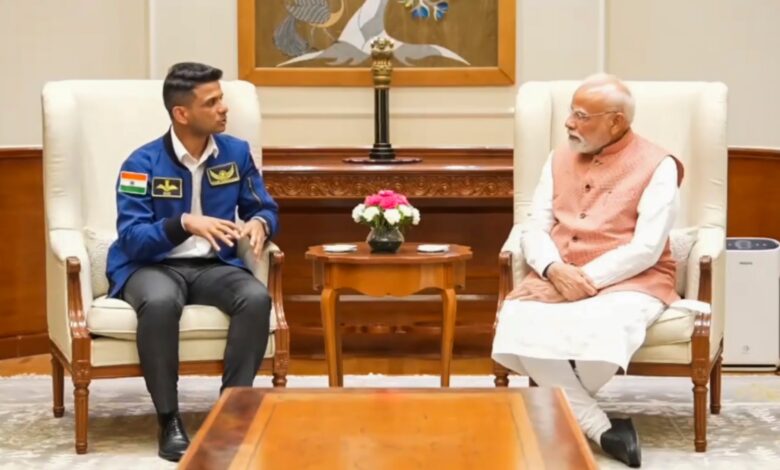 Astronaut Subhanshu Shukla meets Prime Minister Narendra Modi at his residence