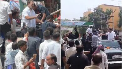 BJP showed black flag to Rahul, know why....