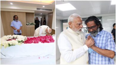 Shibu Soren passes away: Hemant Soren gets emotional, PM consoles him