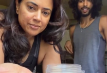 Sameera Reddy Banana stem & dal curry